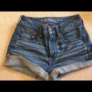 Hi rise shortie shorts